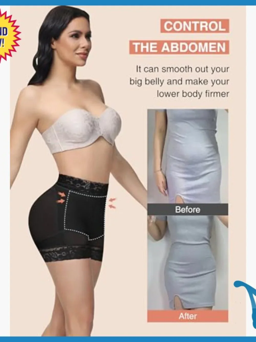 Tummy Control Shapewear Shorts Butt Lift Medium Spandex Slimmer